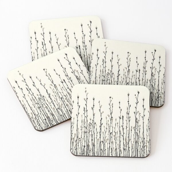 Item preview, Minimalist Black Ink Branches Pattern designed and sold by GuffyGlowVault.