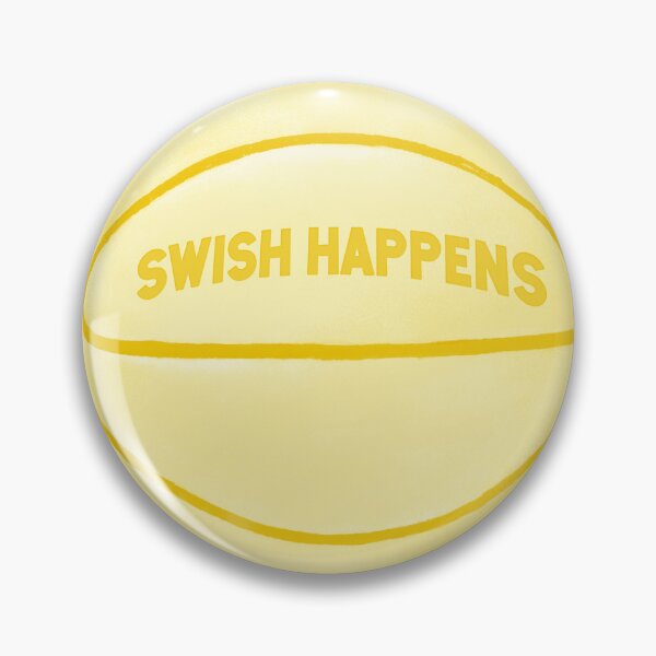 Item preview, Basketball Pastel Yellow Drawing Swish Happens Quote For Sports Fans designed and sold by roarsomethings.