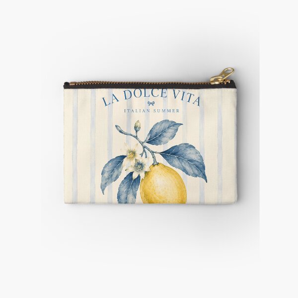 Item preview, Vintage La Dolce Vita Lemon Blue Leaves Mediterranean Tile Aesthetic designed and sold by BeataPrint.