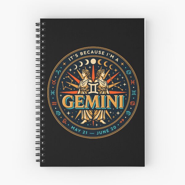 Item preview, It's Because I'm a Gemini Retro Astrology for Horoscope Lovers designed and sold by Redgiant87x.