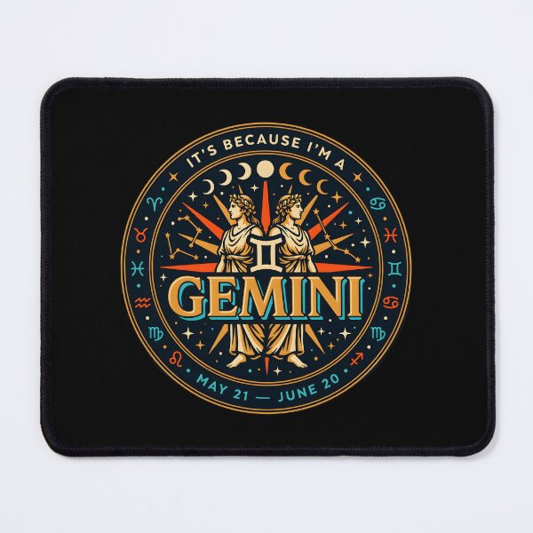 Item preview, It's Because I'm a Gemini Retro Astrology for Horoscope Lovers designed and sold by Redgiant87x.