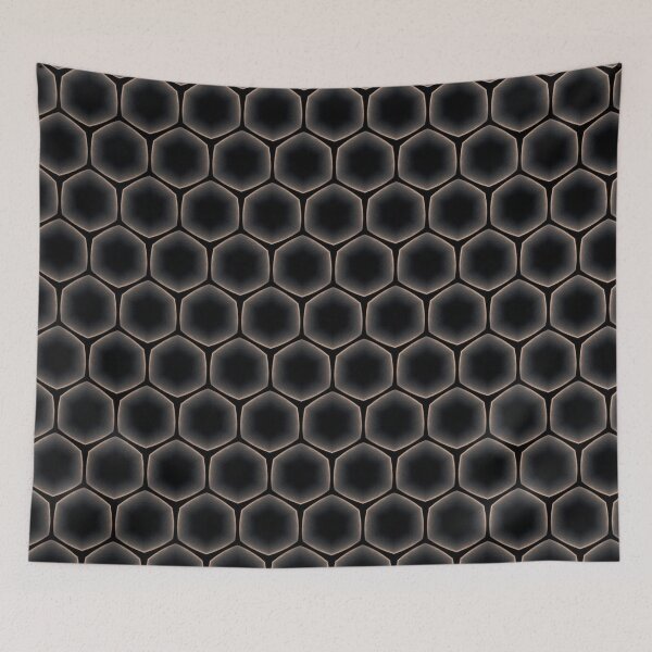 Item preview, Dark Honeycomb Geometric Seamless Pattern designed and sold by IntelliMindDesigns.
