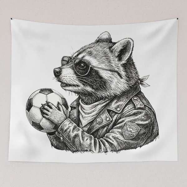 Item preview, Raccoon Soccer  designed and sold by Roy & Tiffany.