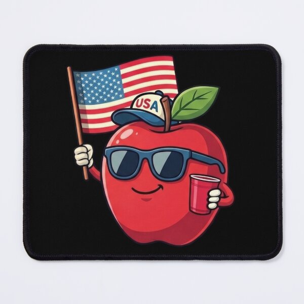Item preview, Cool Patriotic Apple Holding American Flag designed and sold by MotivaChic.