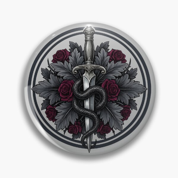 Item preview, Industrial Gothic Dagger and Serpent - Medium Maximalist Art designed and sold by krish-prints.