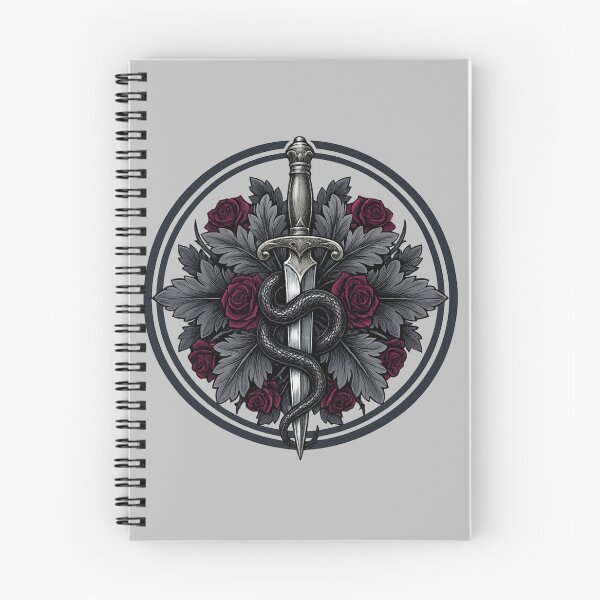Item preview, Industrial Gothic Dagger and Serpent - Medium Maximalist Art designed and sold by krish-prints.