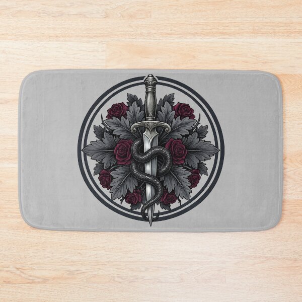 Item preview, Industrial Gothic Dagger and Serpent - Medium Maximalist Art designed and sold by krish-prints.