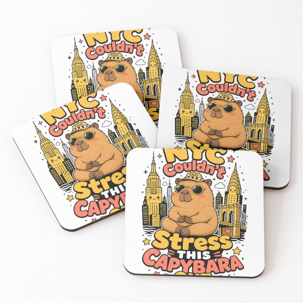 Item preview, Capybara New York Chill Vibes Relaxed Tourist designed and sold by VisualArtsOasis.