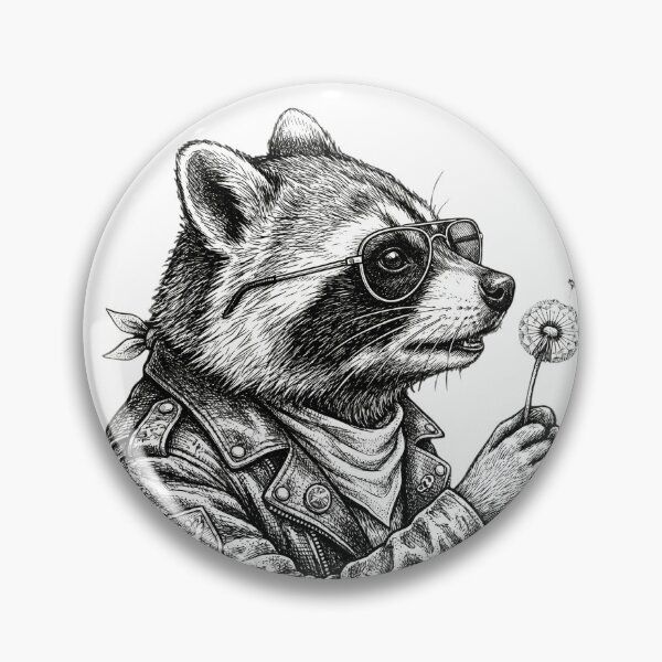 Item preview, Raccoon Blowing Dandelion designed and sold by Roy & Tiffany.
