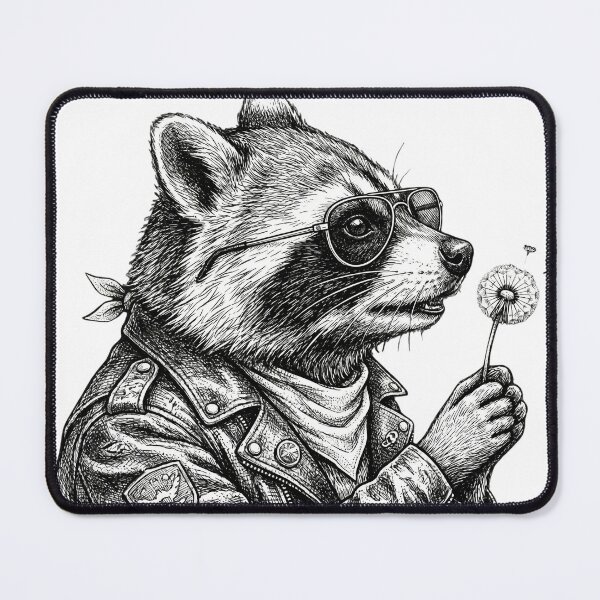 Item preview, Raccoon Blowing Dandelion designed and sold by Roy & Tiffany.
