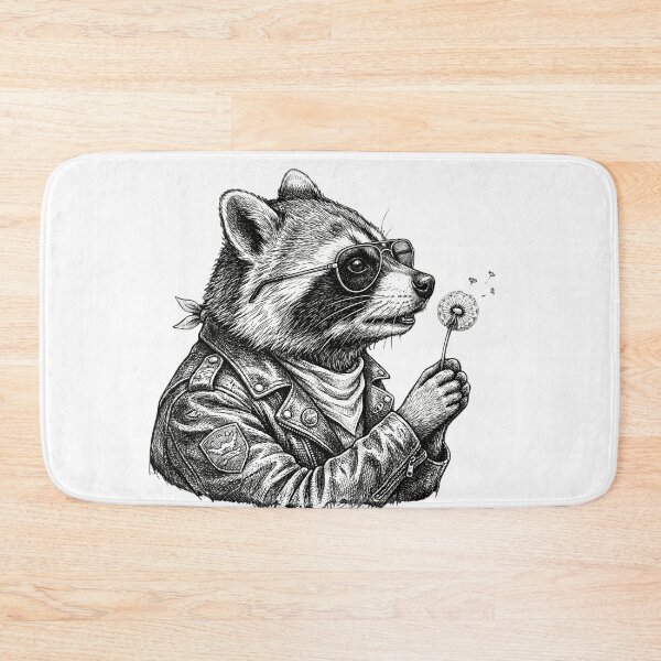 Item preview, Raccoon Blowing Dandelion designed and sold by Roy & Tiffany.
