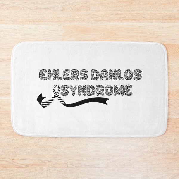 Item preview, Ehlers Danlos Syndrome zebra text and ribbon designed and sold by ZebraDazzleDesigns.