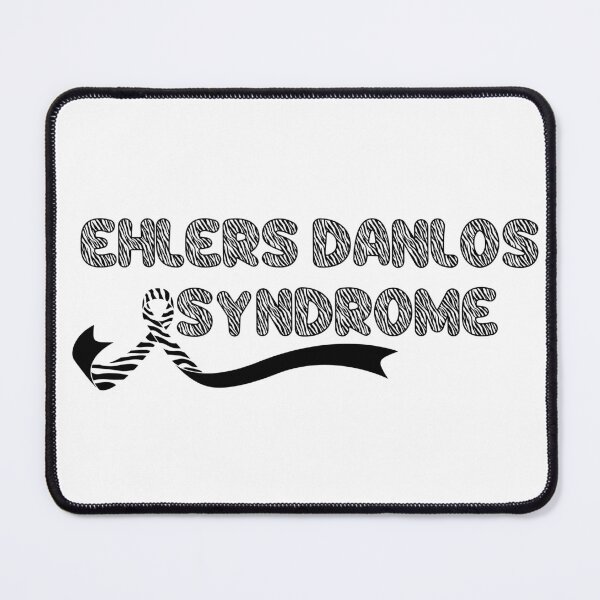 Item preview, Ehlers Danlos Syndrome zebra text and ribbon designed and sold by ZebraDazzleDesigns.