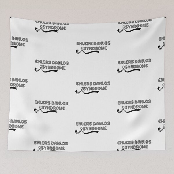 Item preview, Ehlers Danlos Syndrome zebra text and ribbon designed and sold by ZebraDazzleDesigns.