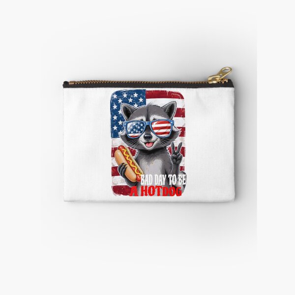 Item preview, A Bad Day To Be A Hot Dog - Funny Patriotic Raccoon 4th of July American Flag designed and sold by Lozarux.