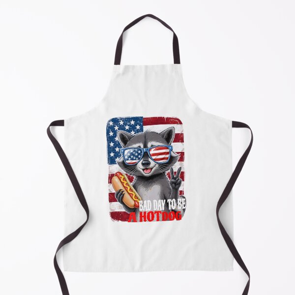 Item preview, A Bad Day To Be A Hot Dog - Funny Patriotic Raccoon 4th of July American Flag designed and sold by Lozarux.