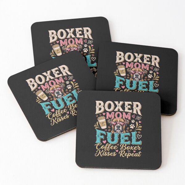 Item preview, ​Boxer Mom Fuel Coffee Kisses Repeat designed and sold by MotivaChic.