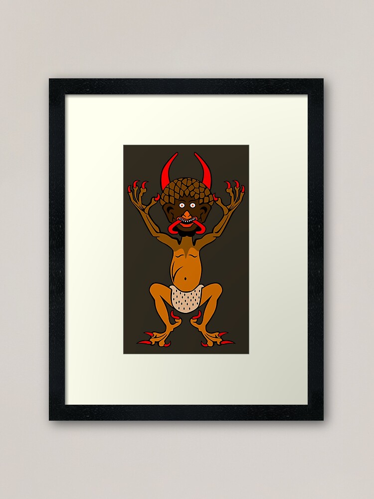 Devil Codex Gigas Framed Art Print By Gwendal Redbubble