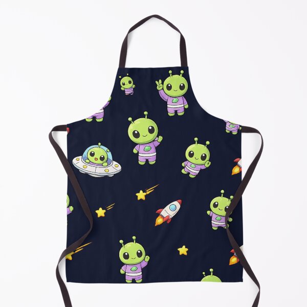 Item preview, Cute Kawaii Alien UFO Space Seamless Pattern designed and sold by Seculinator.