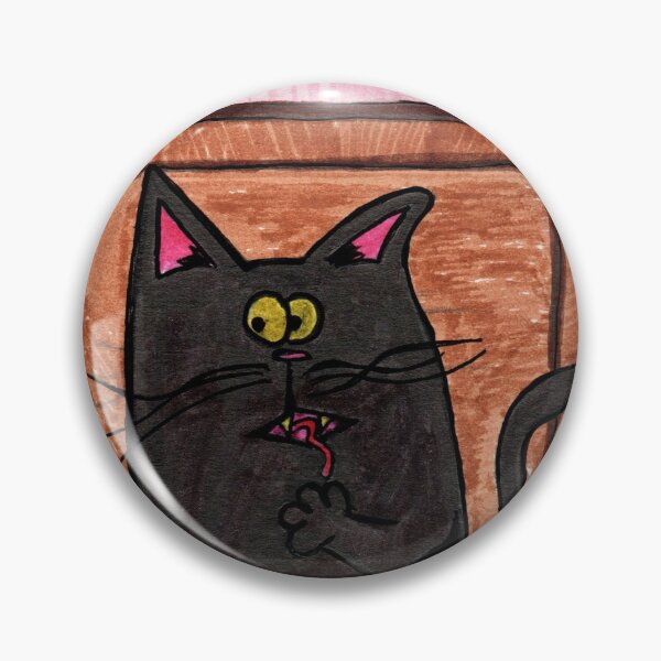Item preview, Tachy the Black Cat in a Box - Funny Cartoon Illustration designed and sold by Youknowmeasmax.
