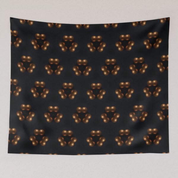 Item preview, Dark Gold Floral Star Seamless Pattern designed and sold by IntelliMindDesigns.