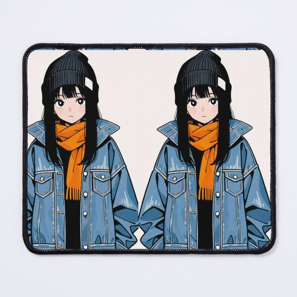 Item preview, Fashion - portrait woman denim jacket designed and sold by AnimeShin.