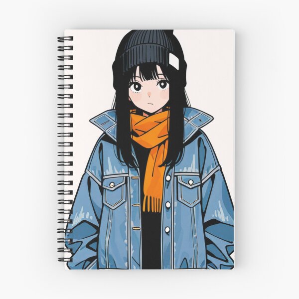 Item preview, Fashion - portrait woman denim jacket designed and sold by AnimeShin.