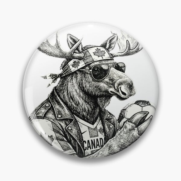 Artikelvorschau, Fußballspieler der kanadischen Moose entworfen und verkauft von Roy & Tiffany.