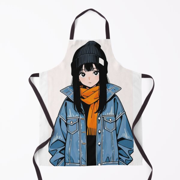 Item preview, Fashion - portrait woman denim jacket designed and sold by AnimeShin.