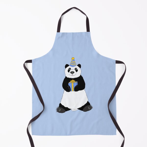 Item preview, Happy Birthday Party Panda with Hat and Present Die Cut designed and sold by JoyousArt4u.
