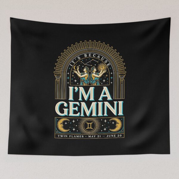 Item preview, It's Because I'm a Gemini Vintage Zodiac Sign Astrology designed and sold by Redgiant87x.
