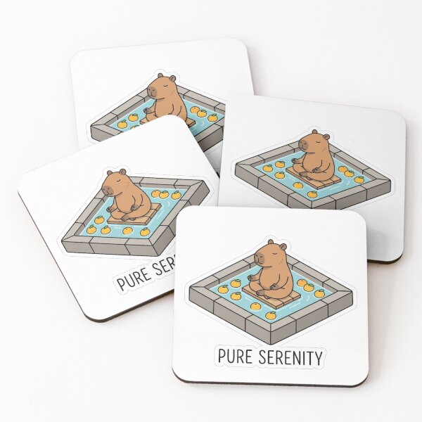 Item preview, Pure Serenity Cute Zen Capybara Meditation Funny Kawaii designed and sold by AlexNik.