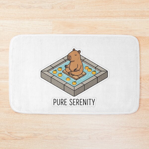 Item preview, Pure Serenity Cute Zen Capybara Meditation Funny Kawaii designed and sold by AlexNik.