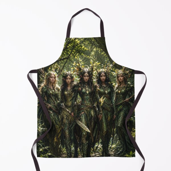 Item preview, Forest Elf Warrior Sisterhood | Enchanted Woodland Fantasy Art designed and sold by DrakariArt.