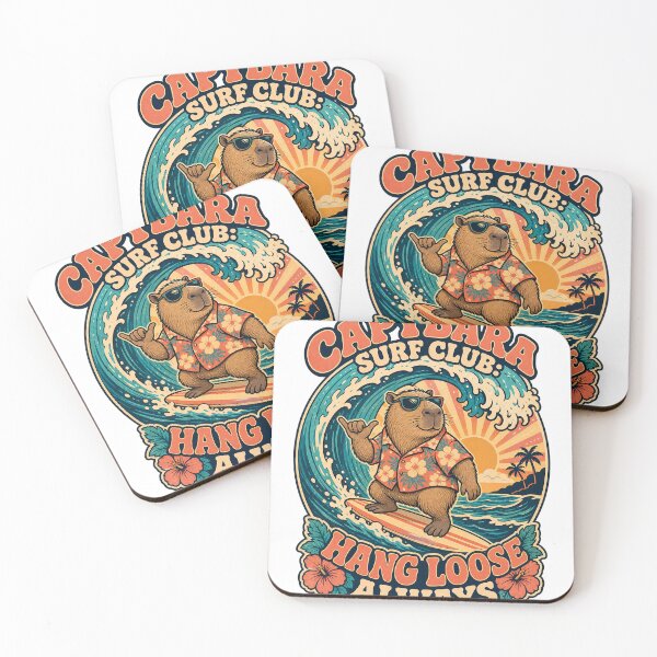 Item preview, Capybara Hawaii Beach Surfer Vibes Relaxed Soul designed and sold by VisualArtsOasis.