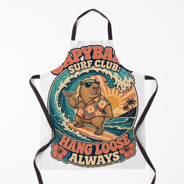 Item preview, Capybara Hawaii Beach Surfer Vibes Relaxed Soul designed and sold by VisualArtsOasis.