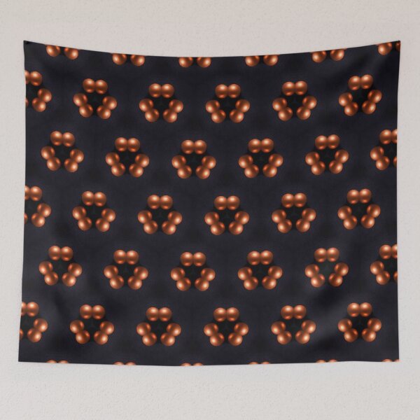 Item preview, Dark Gold Floral Pearls Seamless Pattern designed and sold by IntelliMindDesigns.
