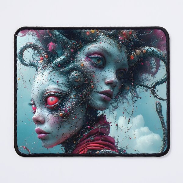 Item preview, Beautiful Two Headed Medusa Monster designed and sold by UrbanTempleArt.