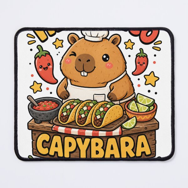 Item preview, Capybara Taco Chef Funny Animal Lovers Novelty designed and sold by VisualArtsOasis.