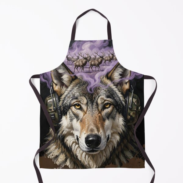 Item preview, Wolf's Wild Rhythm - Tactical Forest Music Portrait Classic T-Shirt designed and sold by SupernovaNote.