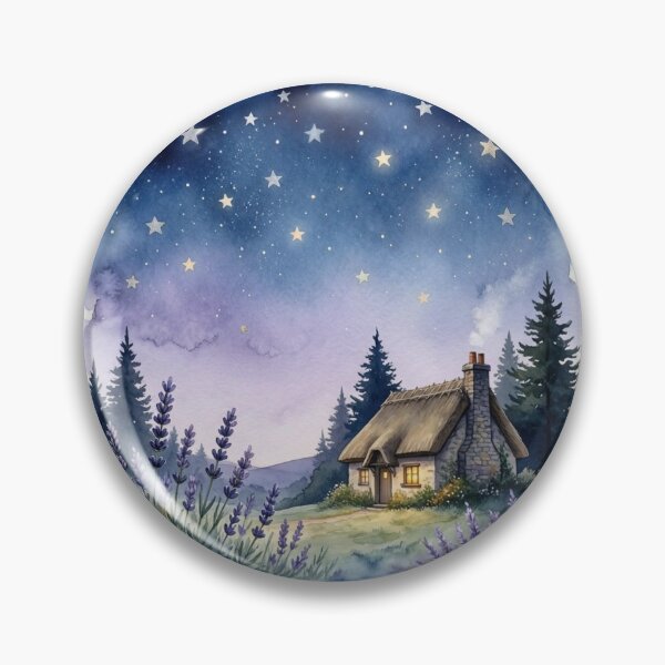 Item preview, Starry Cabin at Night designed and sold by digital.stickerperso.com.