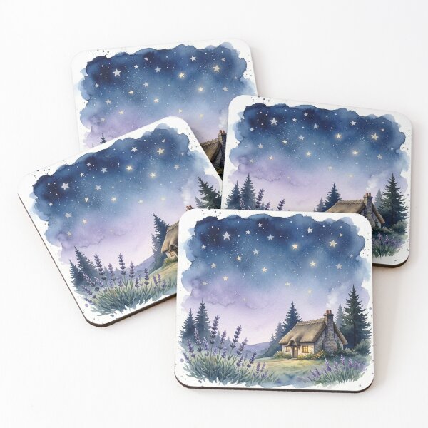 Item preview, Starry Cabin at Night designed and sold by digital.stickerperso.com.