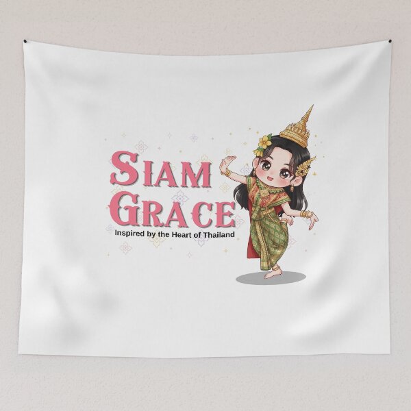 Item preview, Siam Grace | Traditional Thai Dancer | Cute Thailand Culture Kawaii Illustration designed and sold by Beeform.
