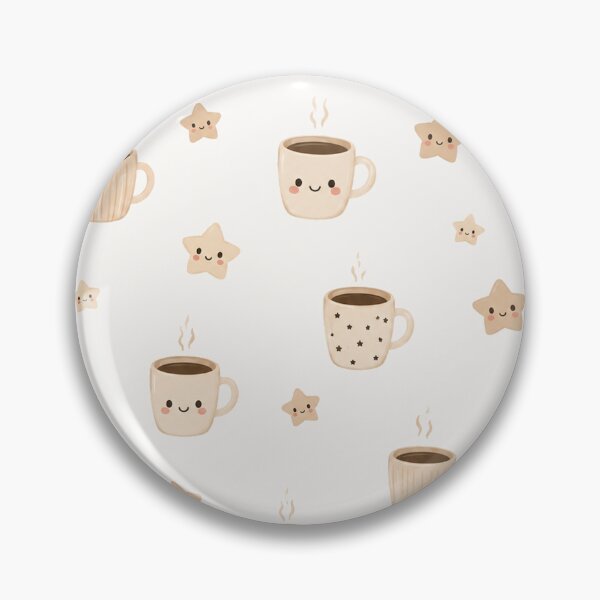 Item preview, Cute Kawaii Coffee Cup and Stars Seamless Pattern designed and sold by Seculinator.