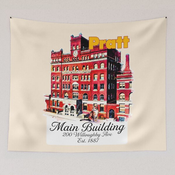 Item preview, Main Building 1887 Watercolor Art designed and sold by EvergreenPark - Tee Studio.