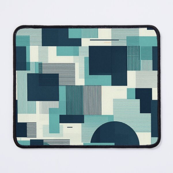 Item preview, Teal Geometric Block Collage designed and sold by RandomWalker.
