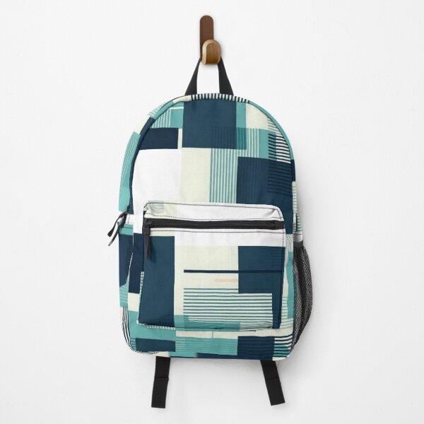 Item preview, Teal Geometric Block Collage designed and sold by RandomWalker.