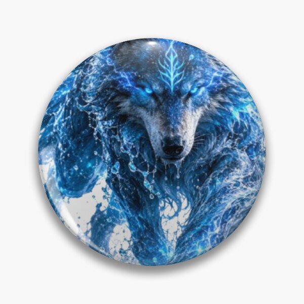 Item preview, Water Spirit Wolf | Mystic Blue Wolf | Fantasy Water Wolf | Elemental Wolf Art | Magical Wolf | Ocean Energy Wolf designed and sold by Line-mood.