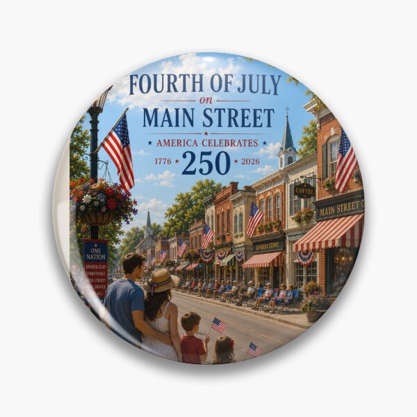Item preview, Fourth of July on Main Street — America Celebrates 250 designed and sold by Novel Works Studio.