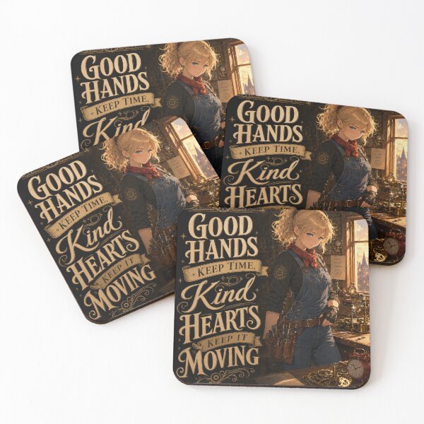 Item preview, Good Hands Keep Time Steampunk Clockmaker Quote designed and sold by Alarm Clock Hero.